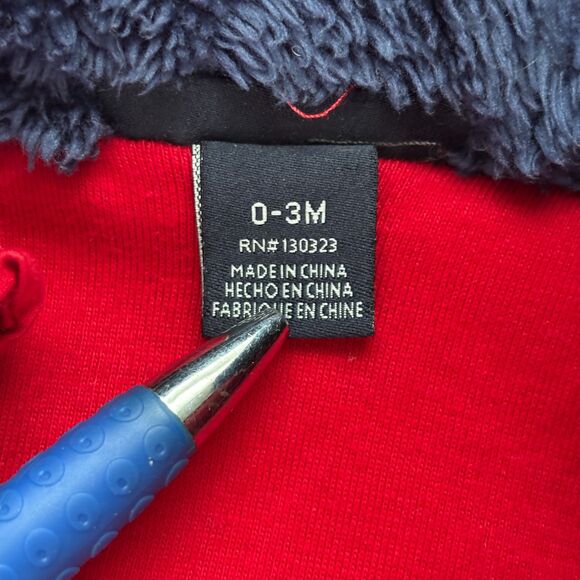 Tommy Hilfiger Baby Snowsuit Coat Quilted Bunting Puffer Zip Up Hooded 0-3m H251 - Picture 5 of 8